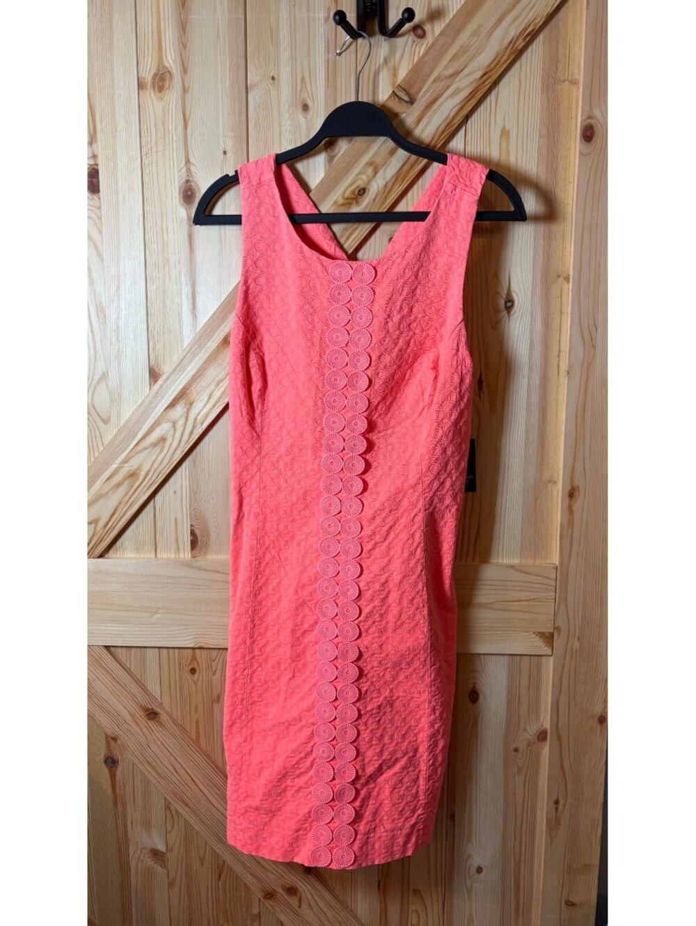 Crown & Ivy Coral Hello Spring Textured Sleeveless Dress Size 12 NWT